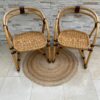IMG_E8524 Fauteuil(s) restauré(s) en rotin, bambou et lacets en cuir.