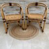 IMG_E8525 Fauteuil(s) restauré(s) en rotin, bambou et lacets en cuir.