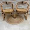 IMG_E8525 Fauteuil(s) restauré(s) en rotin, bambou et lacets en cuir.