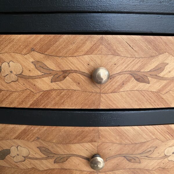 Chevet style Louis XV avec marqueterie relooké – Image 10