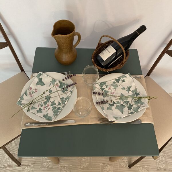Table bois carrée relookée – Image 13