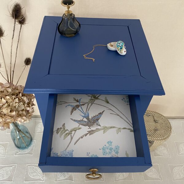 Chevet haut ancien en bois relooké / meuble d'appoint – Image 8