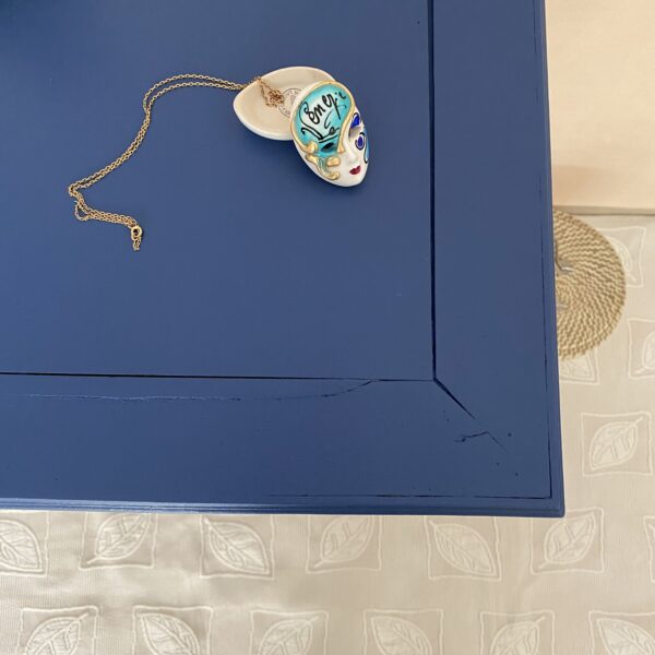 Chevet haut ancien en bois relooké / meuble d'appoint – Image 7