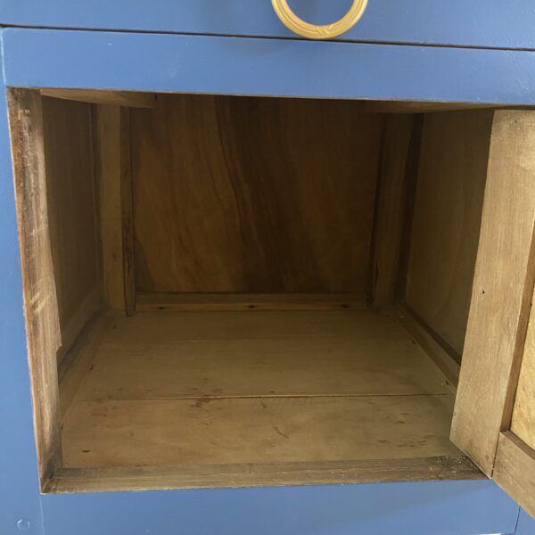 Chevet haut ancien en bois relooké / meuble d'appoint – Image 12