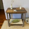 Desserte / Meuble d’appoint en bois relooké(e) - Placage effet damier