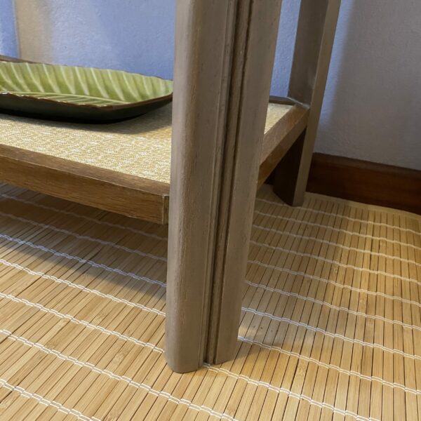 Desserte / Meuble d’appoint en bois relooké(e) - Placage effet damier