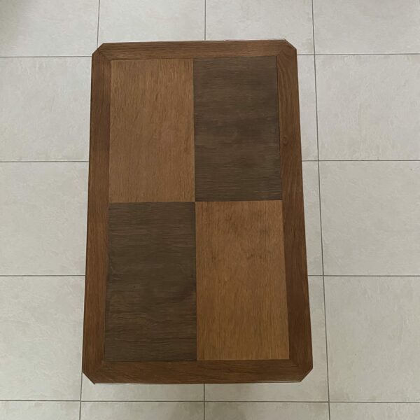Desserte / Meuble d’appoint en bois relooké(e) - Placage effet damier