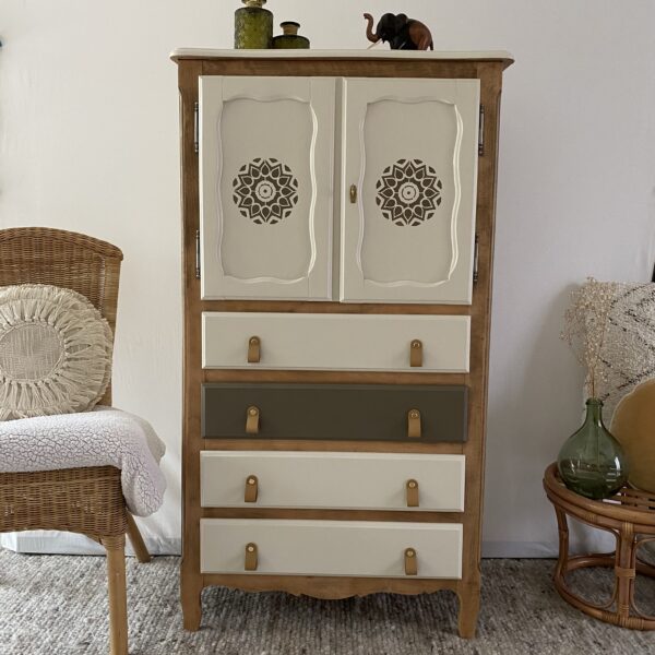 Armoire bois, relookée